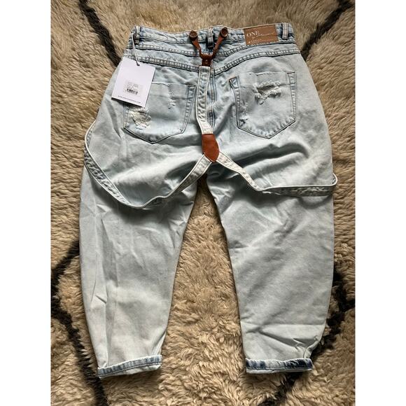 One by One Teaspoon anarchy Eagles Slouchy Jeans drop crotch light blue\ 26 new - Picture 2 of 15